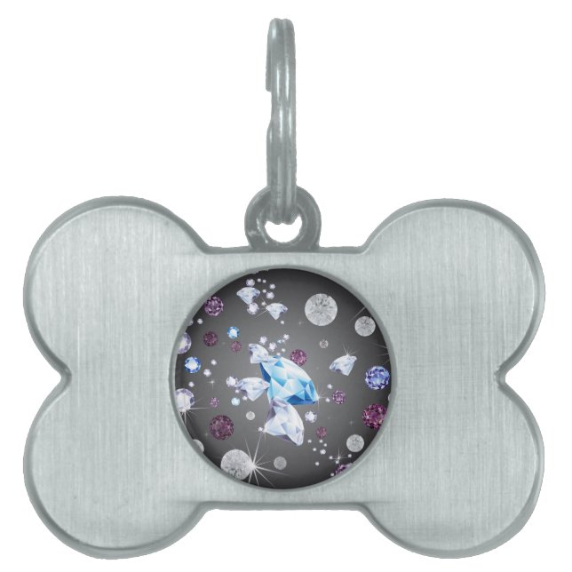 Diamond Galaxy 5 Pet ID Tag (Front)