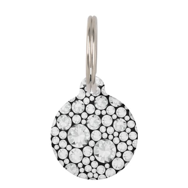 Diamond Gemstone Pattern Glam Pet Fun Tag (Front)