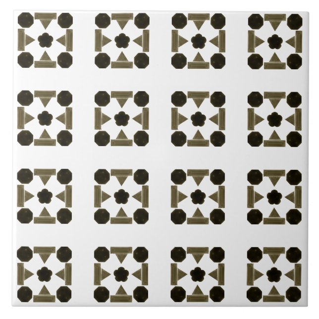 Diamond geometric Art Ceramic Tile (Front)