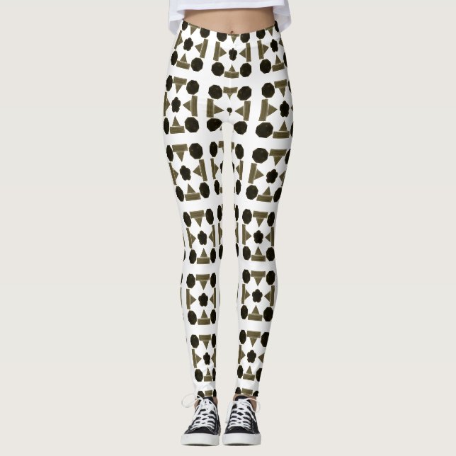 Diamond geometric Art Leggings (Front)