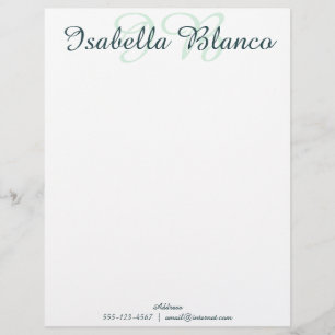 Diamond Geometric Floral Custom Letterhead