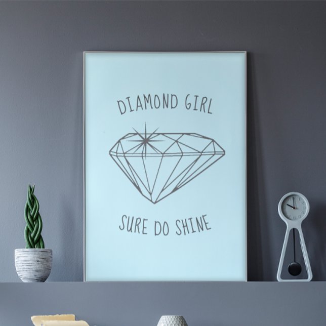 Diamond Girl Shine Aqua Poster (Creator Uploaded)
