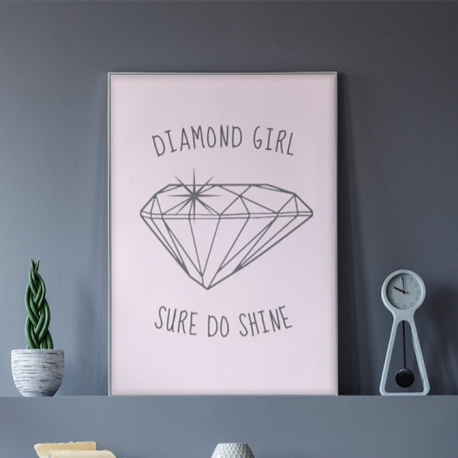 Diamond Girl Shine Blush Poster (Creator Uploaded)