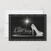 Diamond Glass Slipper Thank You Card