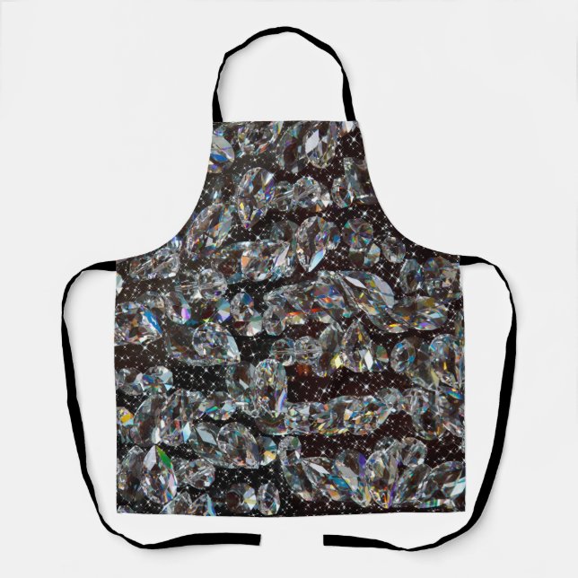 Diamond Glitter Sparkle Elegant  Apron (Front)