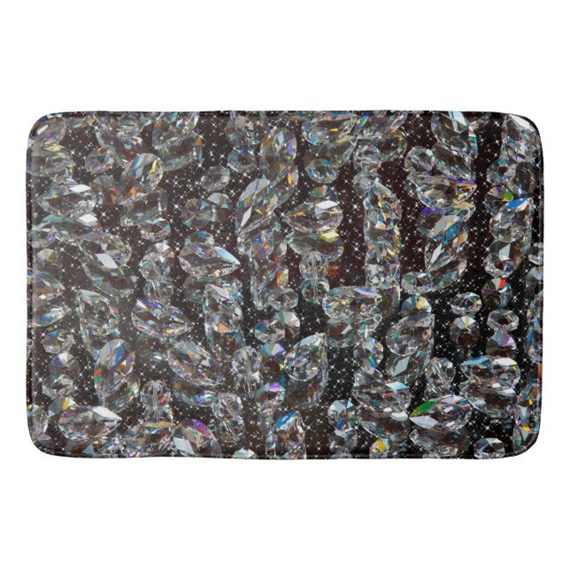 Diamond Glitter Sparkle Elegant  Bath Mat (Front)