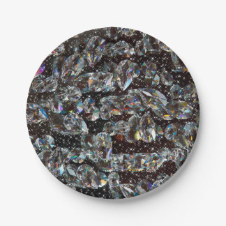 Diamond Glitter Sparkle Elegant  Paper Plate