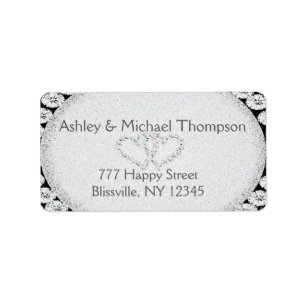 Diamond Glitter   Wedding Label