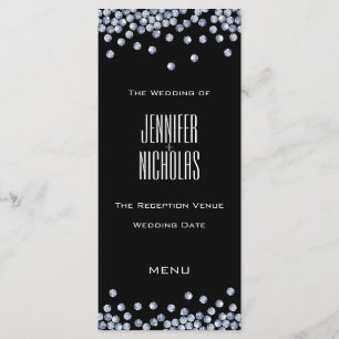 Diamond Glitter Wedding Reception Menu