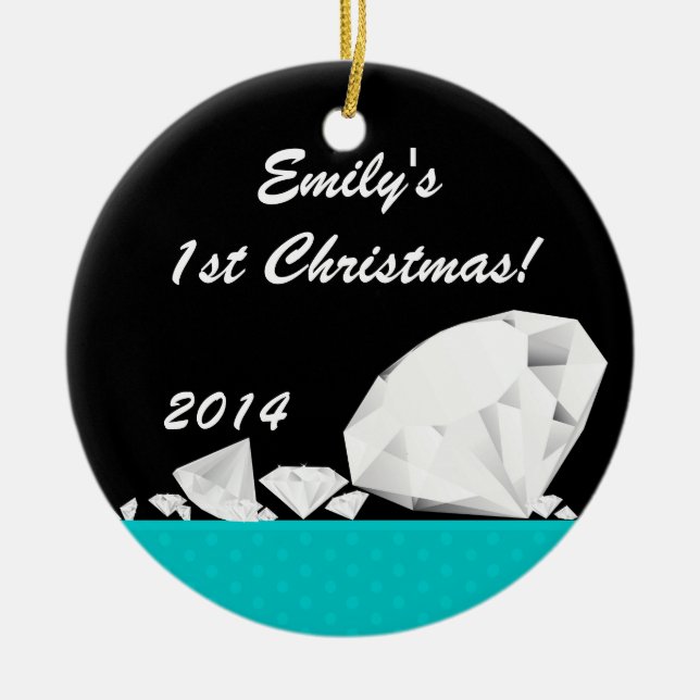 Diamond Glitz Glam Glam Personalised Name Ornament (Front)