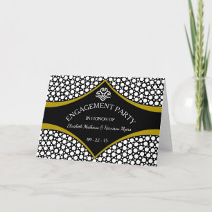 Diamond Gold Wedding Engagement Invitation