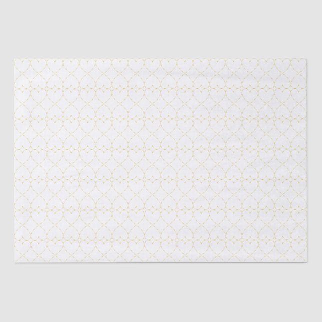 Diamond Golden Hearts Tissue Paper (Front)