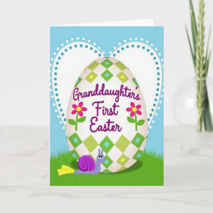 Diamond Granddaughter Easter Card