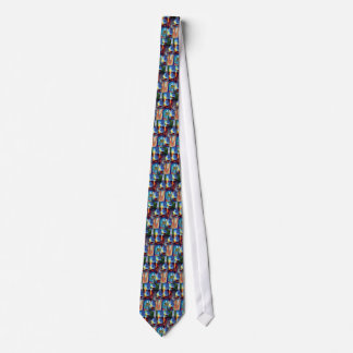 Diamond Grid Abstract Tie