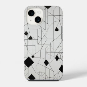 Diamond Grid Line Art iPhone 14 Case