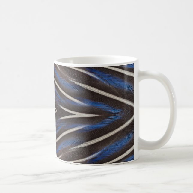 Diamond guinea fowl feather design coffee mug (Right)
