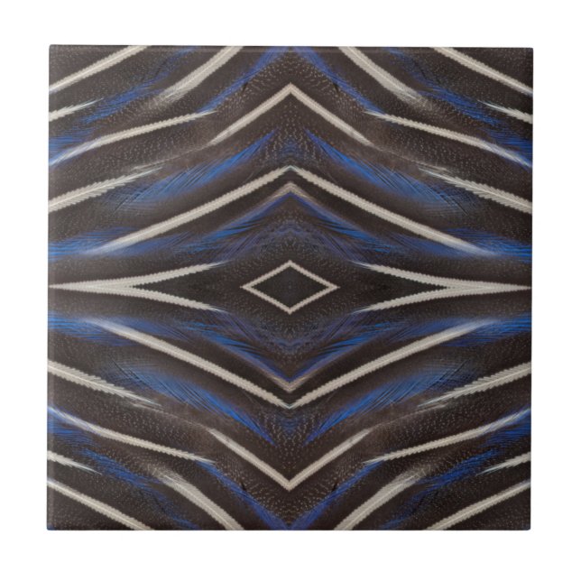 Diamond guinea fowl feather design tile (Front)
