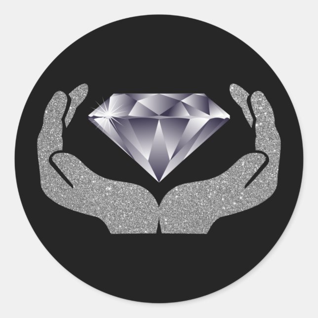 Diamond Hands Classic Round Sticker (Front)