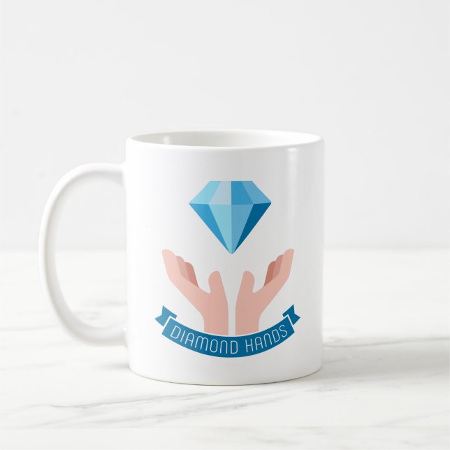 Diamond hands coffee mug (Left)
