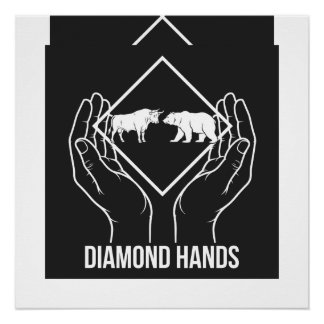 Diamond Hands — Glossy Poster