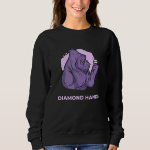 Diamond Hands Millionaire Feg Token Hodl Gorilla H Sweatshirt