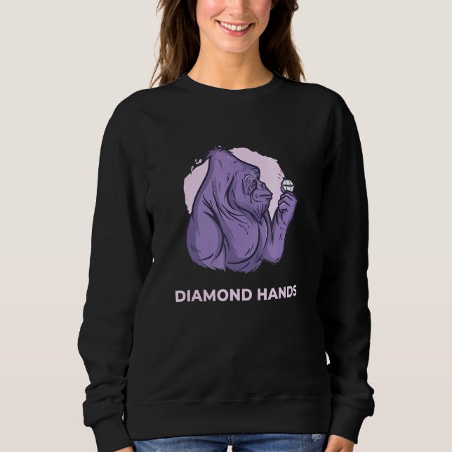 Diamond Hands Millionaire Feg Token Hodl Gorilla H Sweatshirt (Front)