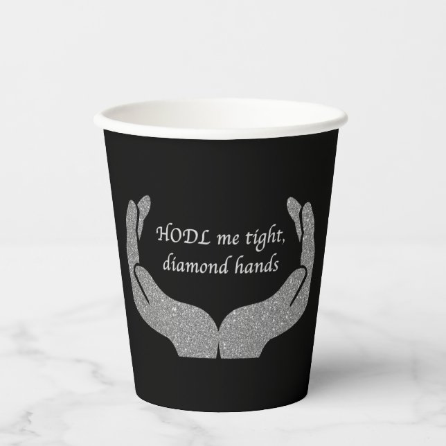 Diamond Hands Paper Cups (Front)