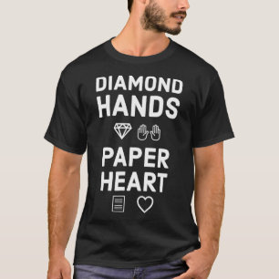 Diamond Hands Paper Heart T-Shirt