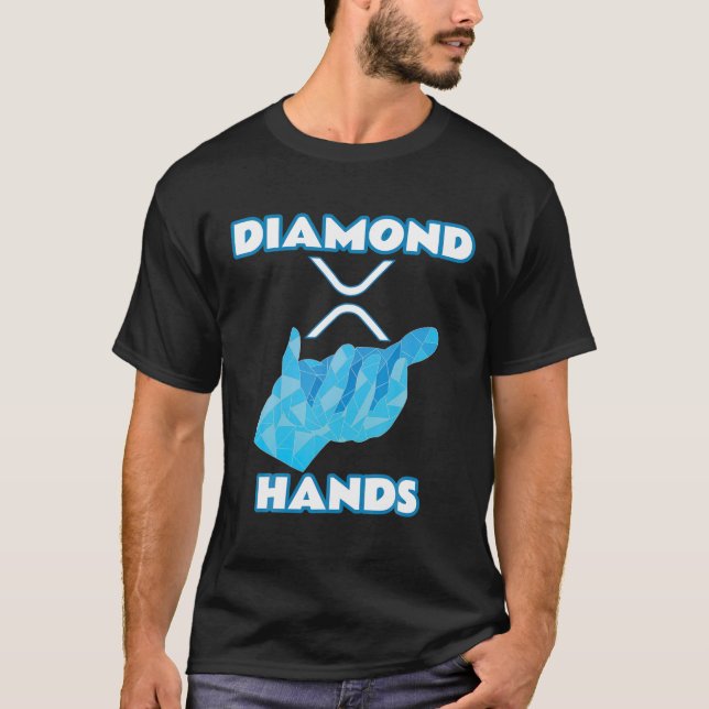 Diamond Hands | Ripple XRP Crypto Cryptocurrency T-Shirt (Front)