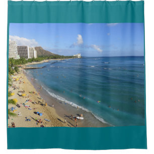 Diamond Head and Waikiki Shower Curtain