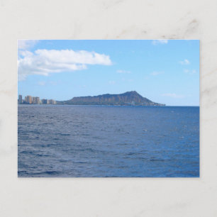 Diamond Head and Waikiki Skyline from the Pacific Postcard