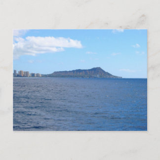 Diamond Head and Waikiki Skyline from the Pacific Postcard