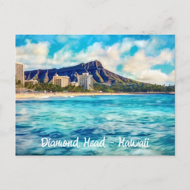 Diamond Head Honolulu Hawaii Postcard  (Front)