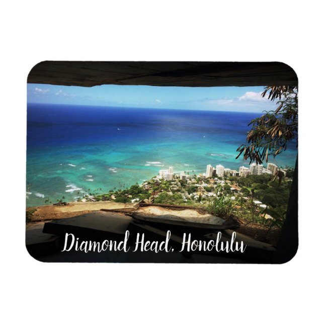 Diamond Head, Honolulu Magnet (Horizontal)