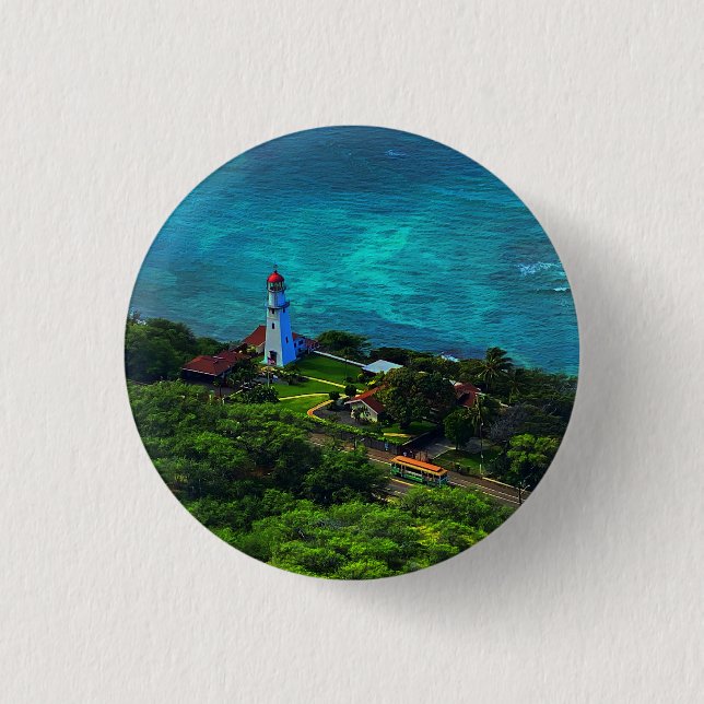 Diamond Head Lighthouse #1 Button (Front)