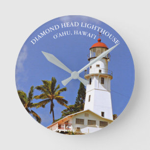 Diamond Head Lighthouse, Oahu, Hawai'i Wall Clock