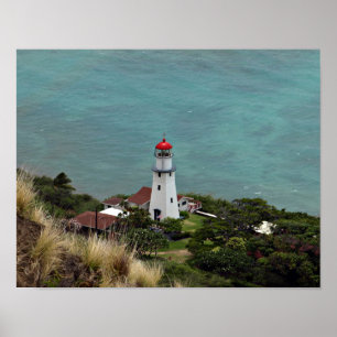 Diamond Head Lighthouse on a Hawaiian Island on a  Poster