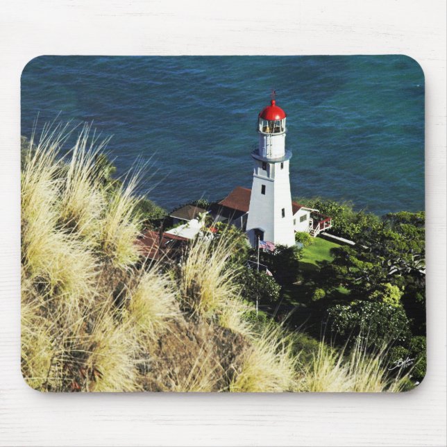 Diamond Head top view of Light House 3 Mouse Pad (Front)