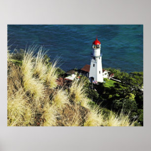Diamond Head top view of Light House 3 Poster