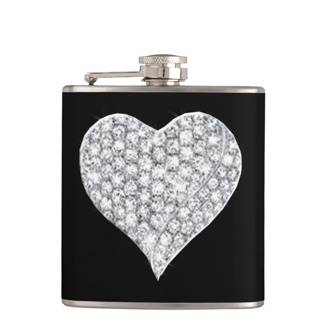 Diamond Heart Flask (Front)