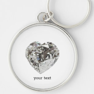 Diamond Heart Key Ring