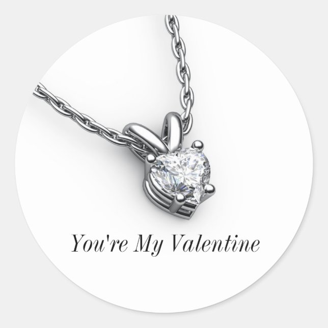 Diamond Heart Pendant Sticker (Front)