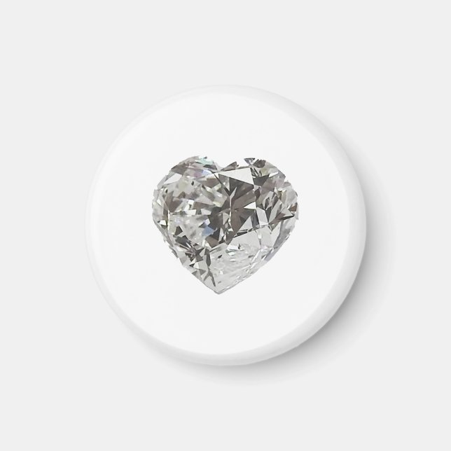 Diamond Heart shape Brilliant Magnet (Front)