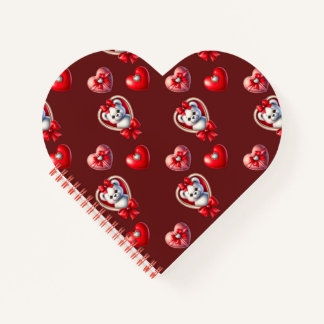 Diamond hearts and teddy bears notebook