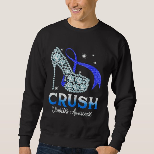 Diamond High Heel Women Diabetes Awareness Month B Sweatshirt (Front)