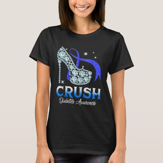Diamond High Heel Women Diabetes Awareness Month B T-Shirt (Front)
