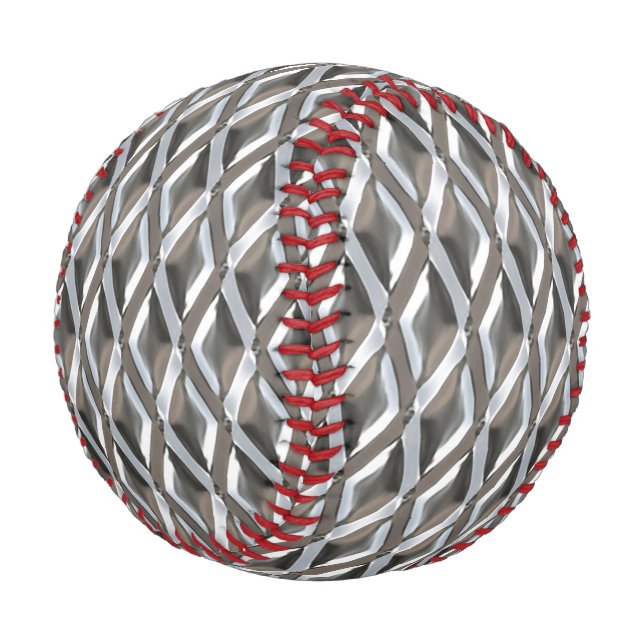 Diamond Industrial Style Background Customisable Baseball (Angled)