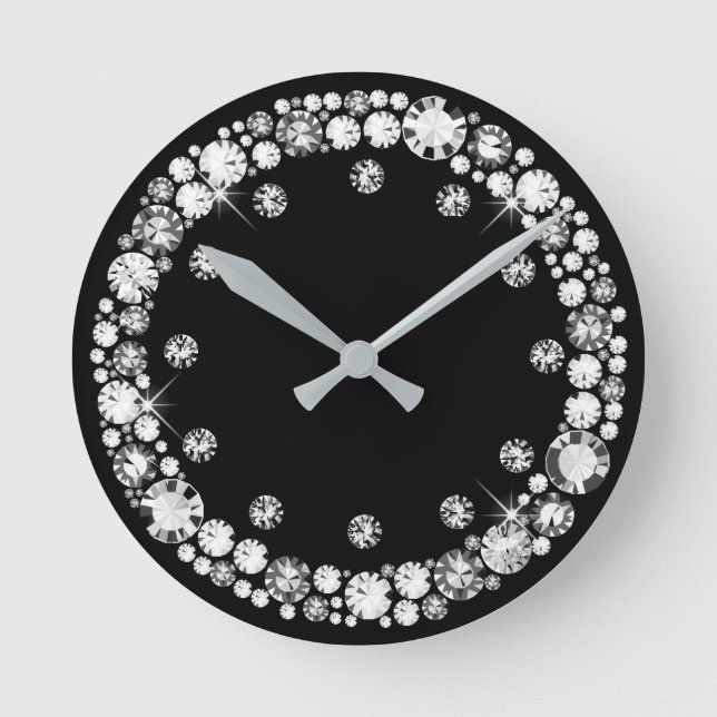 Diamond Infinity Round Clock (Front)