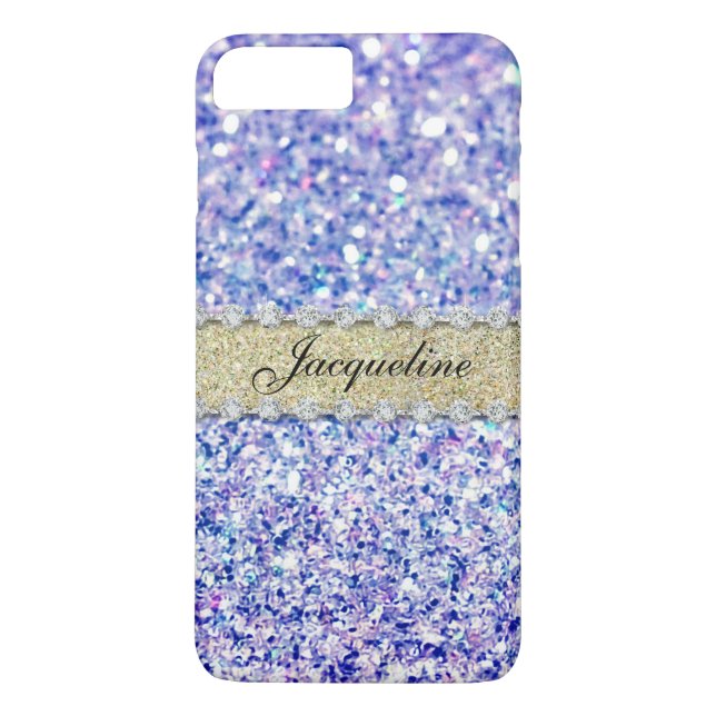 Diamond Jewel Gold Glitter Bling Personalised Case (Back)