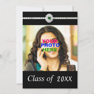 Diamond jewel graduation customisable invitation